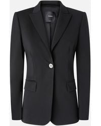 Pinko - Single-breasted Scuba-effect Viscose Blazer - Lyst