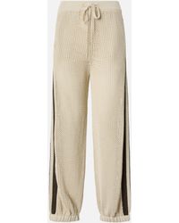 Pinko - Openwork Trousers With Contrasting Bands - Lyst
