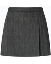 Pinko - Pinstriped Mini Skirt With Macro Pleats - Lyst