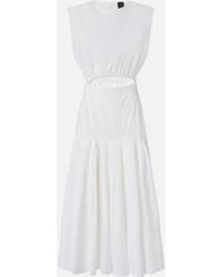 Pinko - Sleeveless Midi Dress With Pleats And Cut-Out - Lyst