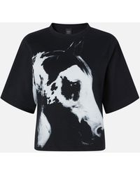 Pinko - Reimagine By X Patrick Mcdowell Wide T-shirt With Horse Print - Lyst