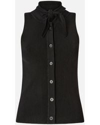 Pinko - Top With Bandana Knot And Buttons - Lyst