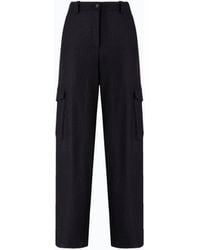 Pinko - Pinstriped Trousers With Cargo Pockets - Lyst