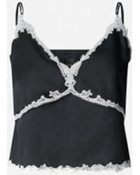 Pinko - Top With Lace Inserts - Lyst