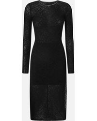Pinko - Vestido Ceñido De Encaje Con Espalda Descubierta - Lyst