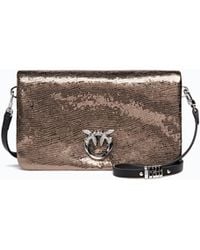 Pinko - Love Bag Click Soft Horizontal Small Crossbody Clutch - Lyst