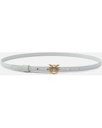 Pinko - Thin Belt With Love Birds Buckle, 1Cm - Lyst