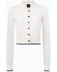 Pinko - Cropped Cardigan With Polo Collar - Lyst