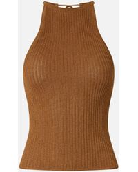 Pinko - Off-The-Shoulder Top With Neck Fastening - Lyst