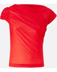 Pinko - Asymmetric Sweater In Translucent Jersey - Lyst