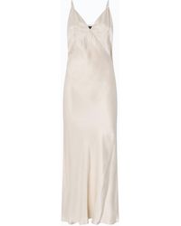 Pinko - Midi Slip Dress With Removable Love Birds Logo - Lyst