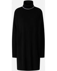 Pinko - Vestido Corto De Punto Con Cuello Alto - Lyst