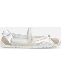 Pinko - Sporty Ballet Flats With Inserts And Lettering - Lyst