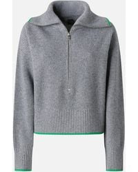 Pinko - Wool And Cashmere Sweater With Zip - Lyst