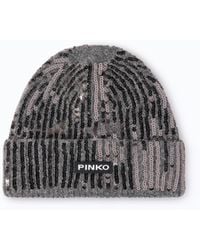 Pinko - Beanie With Sequins And Logo Lettering - Lyst