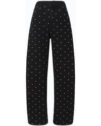 Pinko - Barrel-Fit Trousers With Studs - Lyst