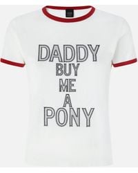 Pinko - Reimagine By X Patrick Mcdowell T-Shirt With Embroidered Wording - Lyst