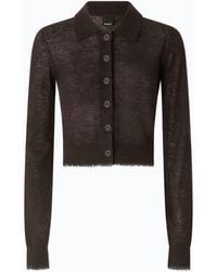 Pinko - Cropped Cardigan With Polo Collar - Lyst