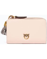 Pinko - Mini Leather Wallet With Tassel - Lyst