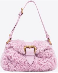 Pinko - Mini Jolene Bag In Faux Fur - Lyst