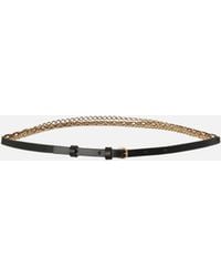 Pinko - Studded Belt With Crossover Effect, 1 Cm - Lyst