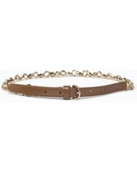 Pinko - Belt With Chain Insert, 1.5 Cm - Lyst