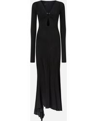 Pinko - Elegant Dress With Semi-sheer Skirt And Train - Lyst