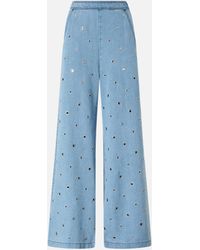 Pinko - Denim Jeans With Eyelets - Lyst
