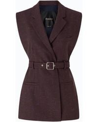 Pinko - Vest With Open Sides And Belt - Lyst