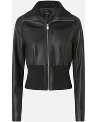 Pinko - Chaqueta Corta De Napa Y Punto - Lyst