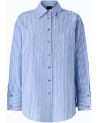 Pinko - Striped Poplin Shirt With Jewel Cuffs - Lyst