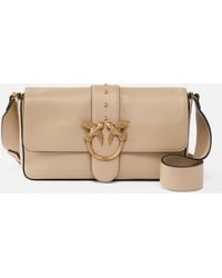 Pinko - Soft Leather Love Bag Large Shoulder Bag - Lyst