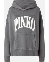 Pinko - Felpa Con Cappuccio E Logo - Lyst