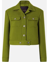 Pinko - Cropped Jacket With Topstitching - Lyst