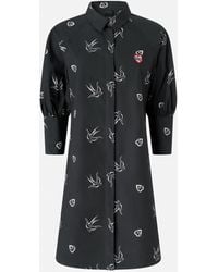 Pinko - Short Tattoo-print Shirt Dress - Lyst