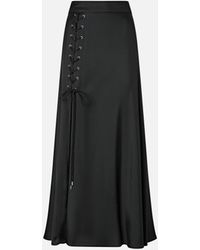 Pinko - Long Skirt With Slit And Laces - Lyst