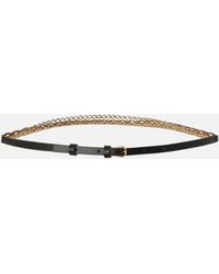 Pinko - Studded Belt With Crossover Effect, 1 Cm - Lyst
