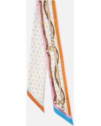 Pinko - Thin Scarf With Multicoloured Print - Lyst