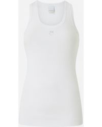 Pinko - Ribbed Vest Top With Birds Logo - Lyst