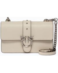 Pinko - Small Love Bag One Leather Shoulder Bag With New Buckle - Lyst