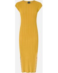 Pinko - Knit Midi Dress With Openwork - Lyst