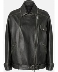 Pinko - Leather Biker Jacket - Lyst