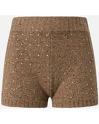 Pinko - High-waisted Knit Shorts - Lyst