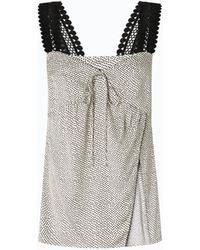 Pinko - Polka-Dot Lingerie Top With Lace - Lyst