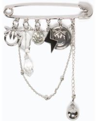 Pinko - Jewel Brooch With Chains And Charms - Lyst