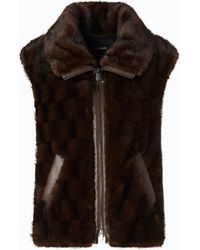 Pinko - Faux Fur Vest With Zip - Lyst