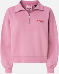 Pinko - Sweatshirt With Heart And Tini Print - Lyst