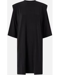 Pinko - Mini Dress With Structured Shoulders And Chain - Lyst