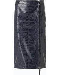 Pinko - Pencil Skirt With Crocodile Print - Lyst