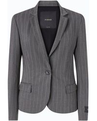 Pinko - Pinstriped Wool-Blend Jacket - Lyst